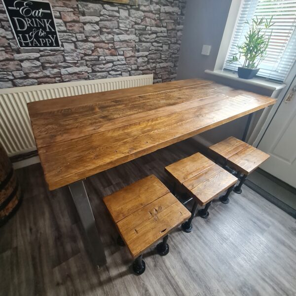 "Industrial Rustic Dining Table"