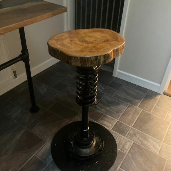 "Mk2 Ford Escort Disk Break Bar Stool Oak Top"