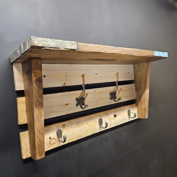 "Rustic Coat Hanger/Shelf"
