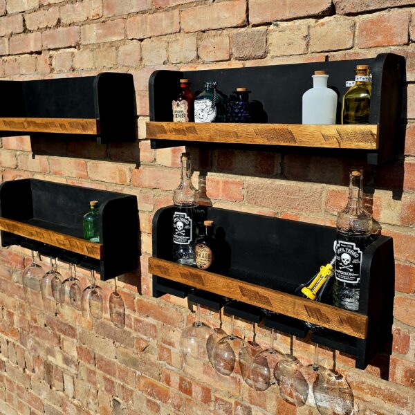 “WINE/GIN RACK and SPIRIT SHELVES set of 4”