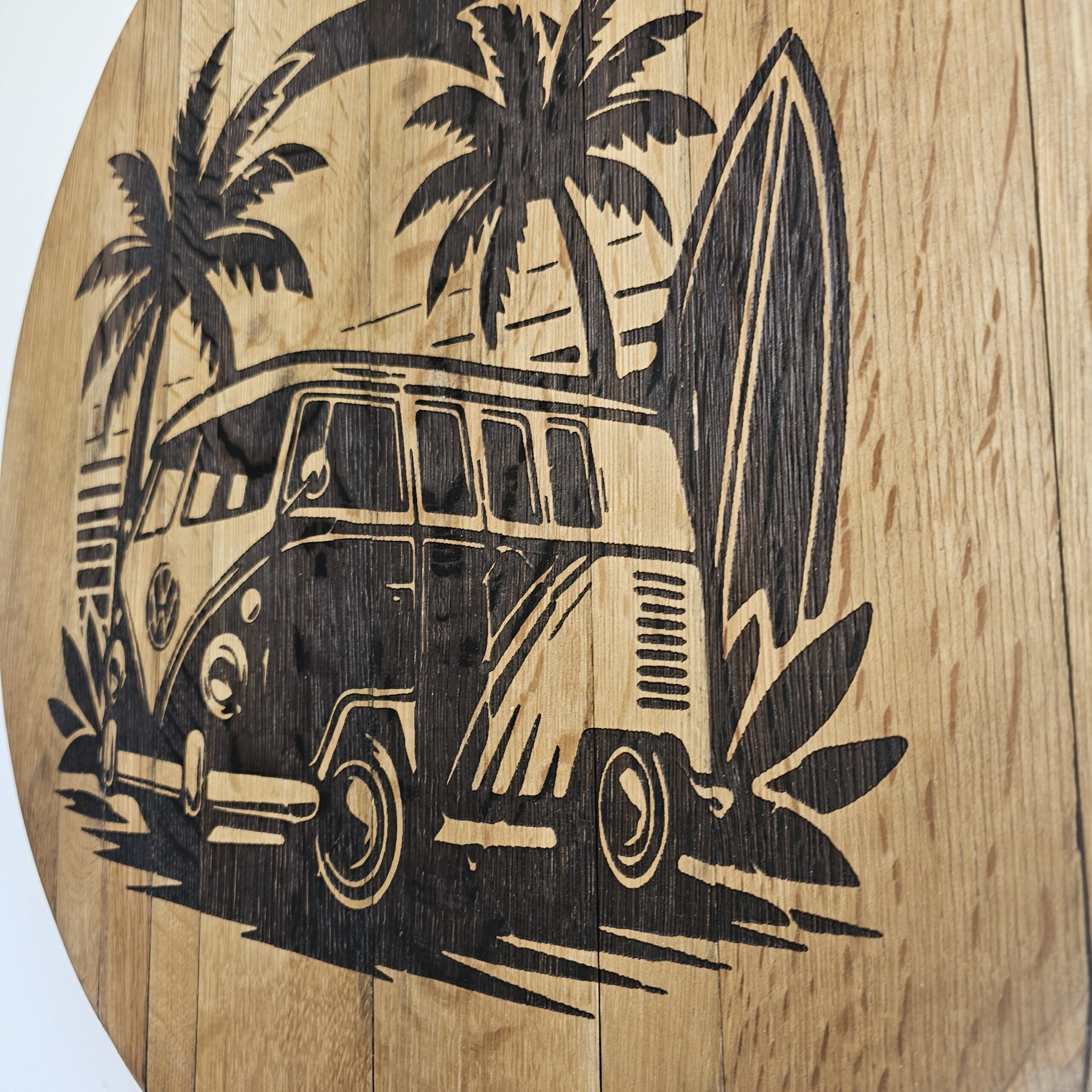 "Camper T2 Oak Barrel lid Wall Sign" - Image 9