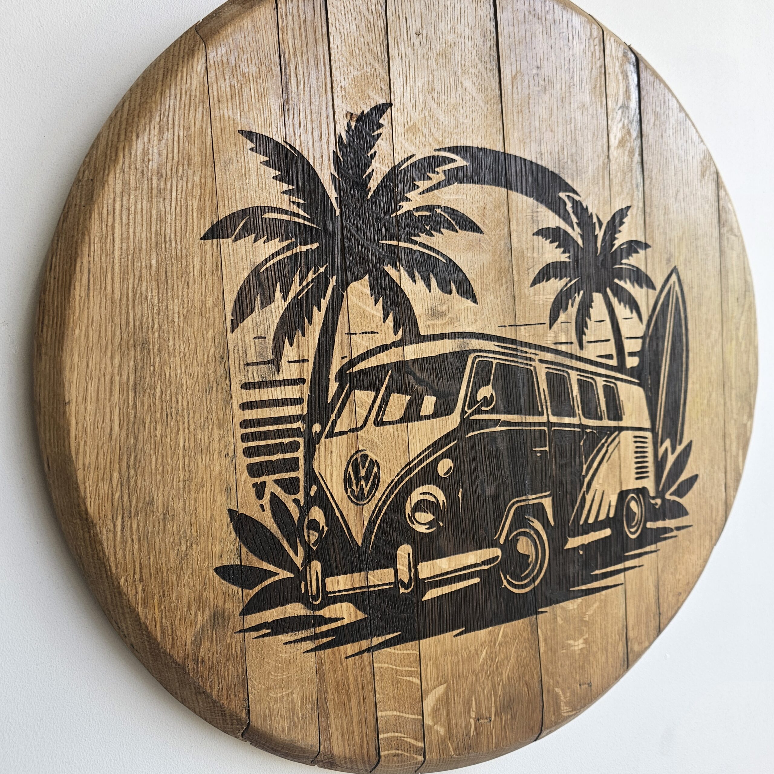 "Camper T2 Oak Barrel lid Wall Sign" - Image 10