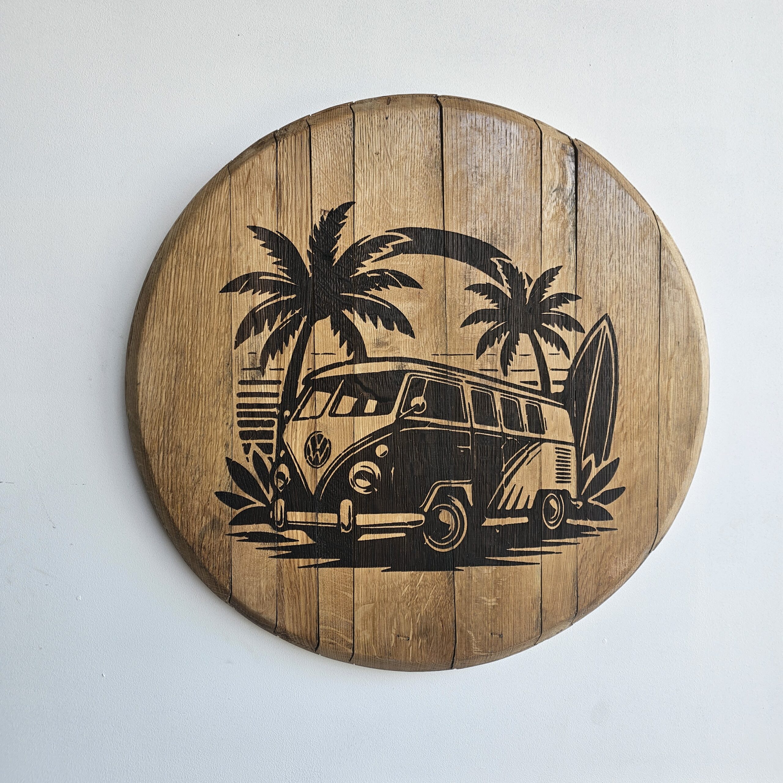 "Camper T2 Oak Barrel lid Wall Sign" - Image 11