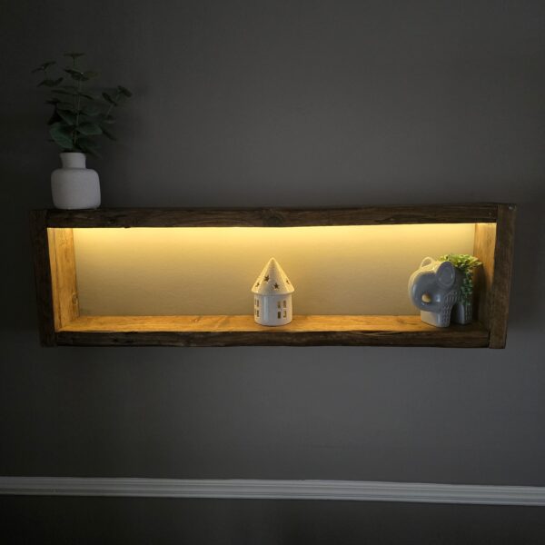 "Rustic LED Shelf"