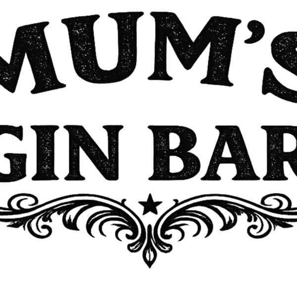 "Oak Barrel Lid Optics Mum’s Gin Bar"